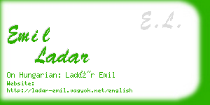 emil ladar business card